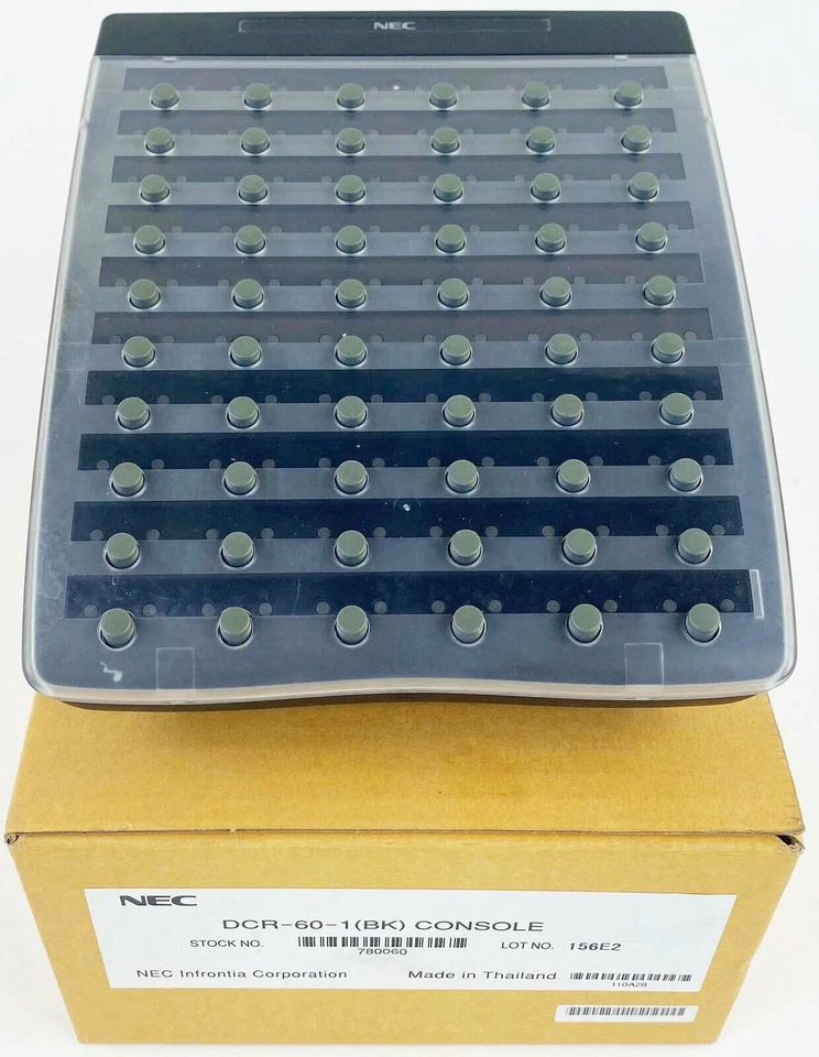 NEC Dterm 60 Button Add-on Telephone Console Dcr-60-1 Bk 780060 for DTH PHONES