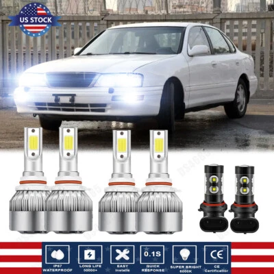 For Toyota Avalon 2000-2007 6000K LED Headlight High Low + Fog Light Bulbs Combo - Image 1 of 4