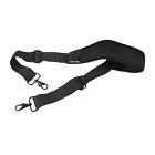 Shoulder Strap Belt 52inch Black Anti Slip Thick Durable with Metal Hooks Padded