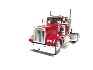 DCP / FIRST GEAR 1/64 SCALE W-900 KENWORTH DAY CAB, MAROON, YELLOW ENGINE - Picture 1 of 5