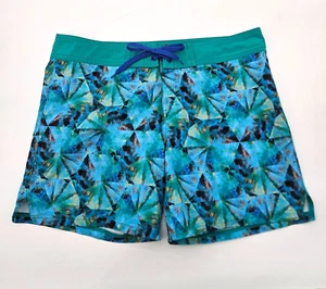 Prana Makenna Board Shorts Women's Size Medium Blue Green Swim W3MAKE113 - Picture 1 of 19