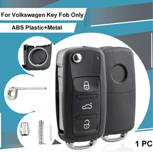 Telecomando chiave pieghevole auto 3 tasti per VW Golf 6 Golf Plus Touran T5 - Foto 1 di 7