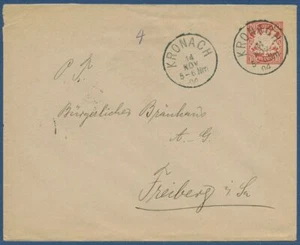 Bayern 1905 Wappen Privatumschlag Voitländer Kronach PU 11 B5 gebraucht (X41046) - Bild 1 von 2