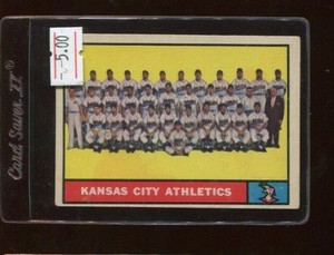 1961 Topps #297 Kansas City Athletics Team Card - Copy 1