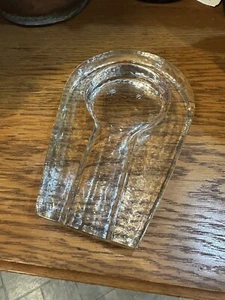 VINTAGE SCHLÜSSELLOCH BLENKO MID CENTURY GROSSER ZIGARRENASCHENBECHER GLAS KLAR Original TOP - Bild 1 von 9