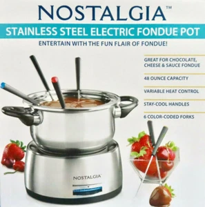 Nostalgia Stainless Steel Electric Fondue Pot(New In Open Box) - Picture 1 of 2