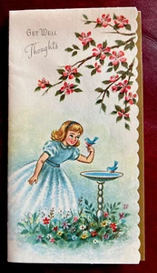 c1965 Mid Century Modern Get Well Vintage Greeting Card W/Salvation Army Stamp - Picture 1 of 3
