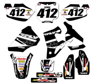 1996-2002 CR 80 13 FLY Black Senge Graphics Kit Compatible with Honda - Picture 1 of 10