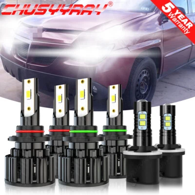 6x For Pontiac Aztek 2001-2005 9005 9006 880 Headlight Fog Light LED Combo Bulbs - Image 1 of 4