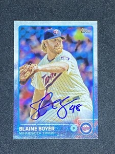 Blaine Boyer Minnesota Twins Signed Auto 2015 Topps Card #US345 ~ COA - Picture 1 of 3