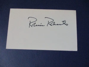 ROBIN ROBERTS HOF AUTÉNTICO. TARJETA ÍNDICE AUTOGRAFIADA 3 X 5 PHILADELPHIA CASI NUEVA - Imagen 1 de 2