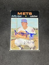 Duffy Dyer 1971 Topps #136 New York Mets Expos Auto Autographed Signed MLB Card