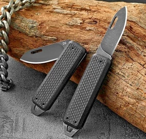 Tactical Folding D2 Blade Knife Outdoor Pocket EDC Hunting Camping Pocket Knife - Picture 1 of 12