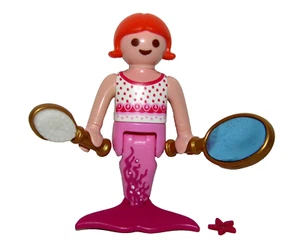 Playmobil Mermaid Girl pink tail w/ golden mirror - Ocean Sea life - C2 - Picture 1 of 4