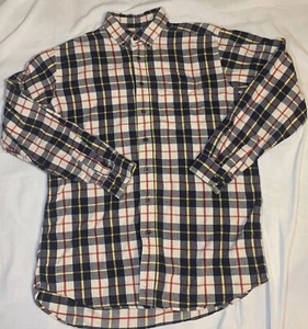 LL Bean Flanellhemd Herren Large Tall rot gelb blau kariert, top - Bild 1 von 1
