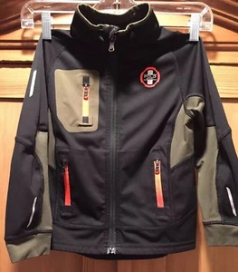 Ralph Lauren POLO SPORT Black-Olive-Neon Orange Athletic Reflective Jacket 4/5 - Picture 1 of 9