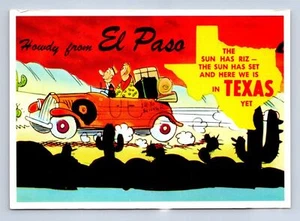 Postal de Howdy de El Paso Texas J11969 sin publicar - Imagen 1 de 2
