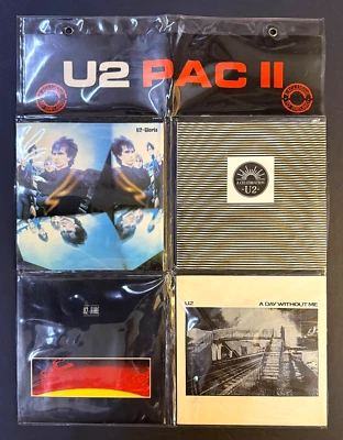 U2 "Pac II" Black Vinyl 4x7" IRELAND ONLY 1983 Sunburst Labels COMPLETE No Fog! - Image 1 of 4