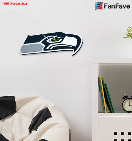 New NFL Seattle Seahawks Home Decor EVA Foam 3D Wall Clock 21.7? x 9.6? Cover