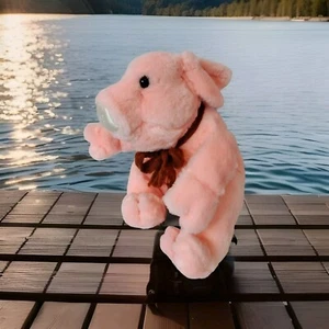 Vintage 1987 Rich's Priscilla Pink Pig Stuffed Plush 14” Francesca and Co No Bib - Picture 1 of 11