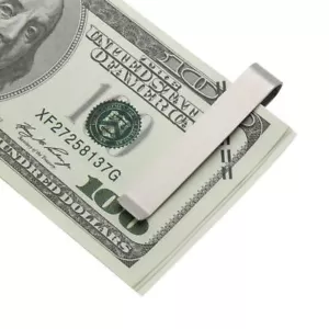 Clip de dinero largo delgado de metal de acero inoxidable para hombre clip para tarjetas soporte para efectivo - Imagen 1 de 11