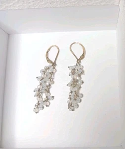 MC 14K 1/20 GF Swarovski Perlen Ohrhänger 2 1/4 Zoll - Bild 1 von 3