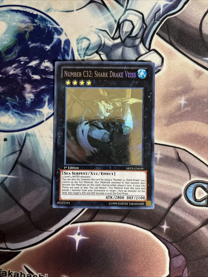 (YL) Yugioh Number C32: Shark Drake Veiss - ABYR-EN039 - Ghost Rare - 1st Ed VLP - Image 1 of 4