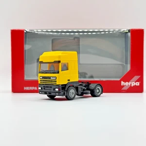 DAF 95 XF 4x2 Truck Tractor Yellow | Herpa 1:87 (H0) | Original Box - Picture 1 of 8