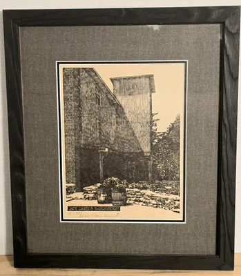 Ltd Edition Jack Daniels '76 Dan Quest Barrelhouse Woodcut Print Distillery Gift - Image 1 of 4
