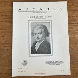 Andante~Haydn~duet~4 hands~Progressive 800 Series~822~Art Publication Society - Picture 1 of 4