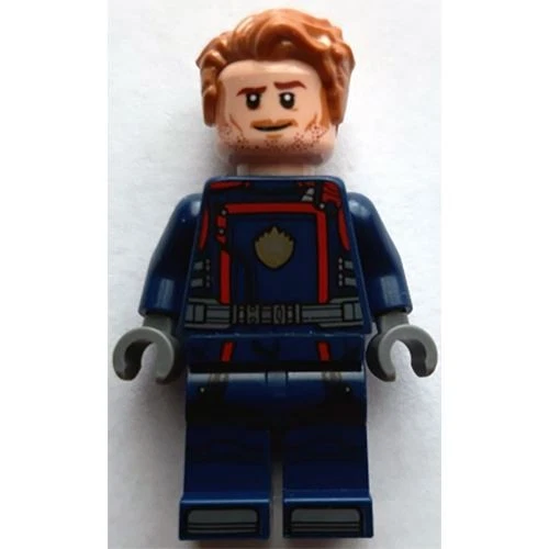 LEGO Marvel Super Heroes Minifigure Di Star-Lord Con Costume Blu Scuro 76255 - Immagine 1 di 1