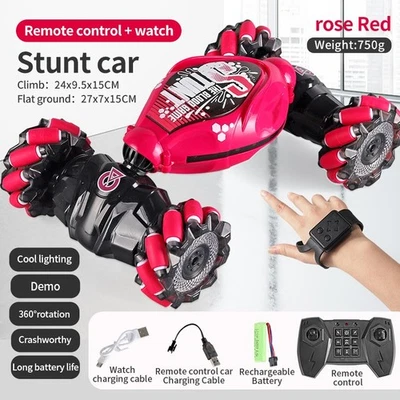 4WD RC Off Road /Stunt Wheels Drift Car Gesture Remote Control Climbing Car Toys - Image 1 of 4