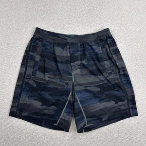 Lululemon Camo Shorts Mens Size XL Green Lined Drawstring Pockets Stretch 8" - Picture 1 of 7