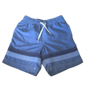 Hanna Andersson Blue Striped Boys Swim Trunks Toddler Size 5 - Picture 1 of 4