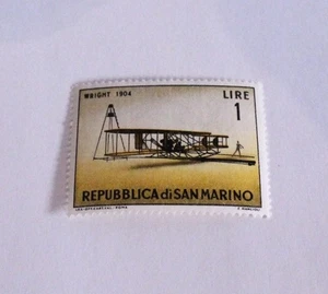 San Marino - 1962 - Early Planes - Wright Flyer Postage Stamp - Picture 1 of 2