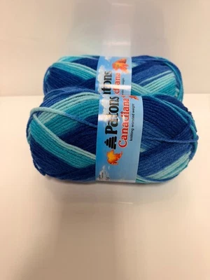 Hilo Patons Canadiana 3oz 193 yardas Blueberry Ombre azul Foto 1 de 4