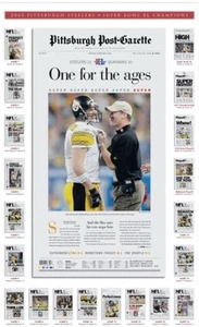2005 Pittsburgh Steelers Super Bowl XL Champions Newspaper 24x38 Pittsburgh Post - Picture 1 of 12