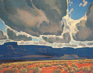 Maynard Dixon Mesas In Shadow Canvas Print 16 x 20 - Picture 1 of 4