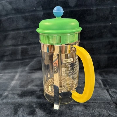 Bodum edição limitada 70 aniversário amarelo verde azul café imprensa francesa 2014 - Imagem 1 de 4