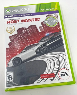 XBOX 360 Need for Speed: Most Wanted Platinum Hits Usado Probado Compatible con Kinect Foto 1 de 4