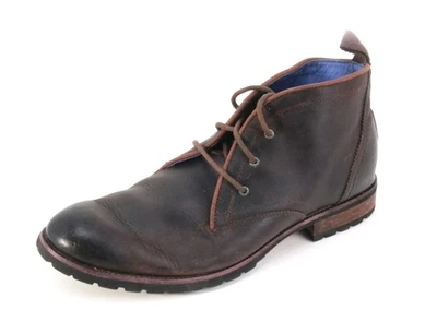 Botas Mark Nason Harrow con cordones cuero chukka marrón para hombre invierno talla 12 Foto 1 de 4