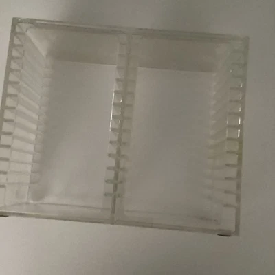 Vintage 1993 U.S. Acrylic Inc. Clear CD Storage Rack 30 Disc USA Made - Image 1 of 2