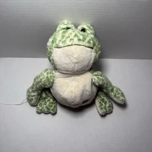 Webkinz Ganz Bull Frog Stuffed Animal Toy Green Spotted Fat Belly Plush 7" - Picture 1 of 6