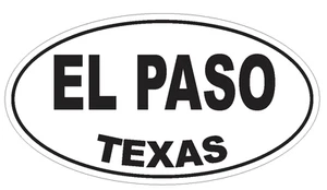 El Paso Texas Oval Bumper Sticker or Helmet Sticker D3363 Euro Oval - Photo 1/1