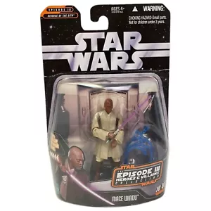Star Wars Episode 3 Heroes & Villians Mace Windu 3.75" Figure 2006 Hasbro Sealed - Picture 1 of 6
