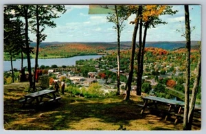 Autumn View From Skyline Park, Haliburton Village, Ontario, Vintage Postcard - Picture 1 of 2