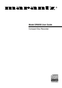 Marantz DR6050 CD Recorder Owners Instruction Manual - Picture 1 of 1