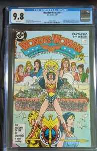 Wonder Woman #1 CGC 9.8 1987 Origin of Wonder Woman George Perez copertina - Foto 1 di 3
