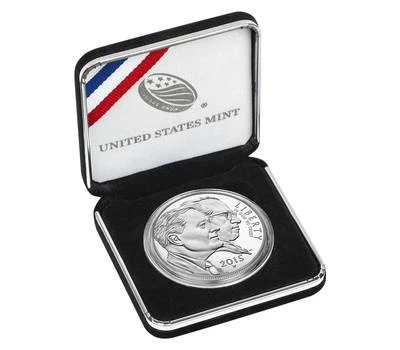 2015 W March of Dimes Proof Silver Dollar COIN w/ US Mint Package & COA  - Image 1 of 2