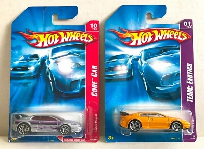 Hot Wheels LOTUS ESPRIT Lot! 2008 Team Exotics YELLOW & 2007 Code Cars Silver - Image 1 of 4